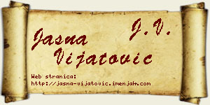 Jasna Vijatović vizit kartica